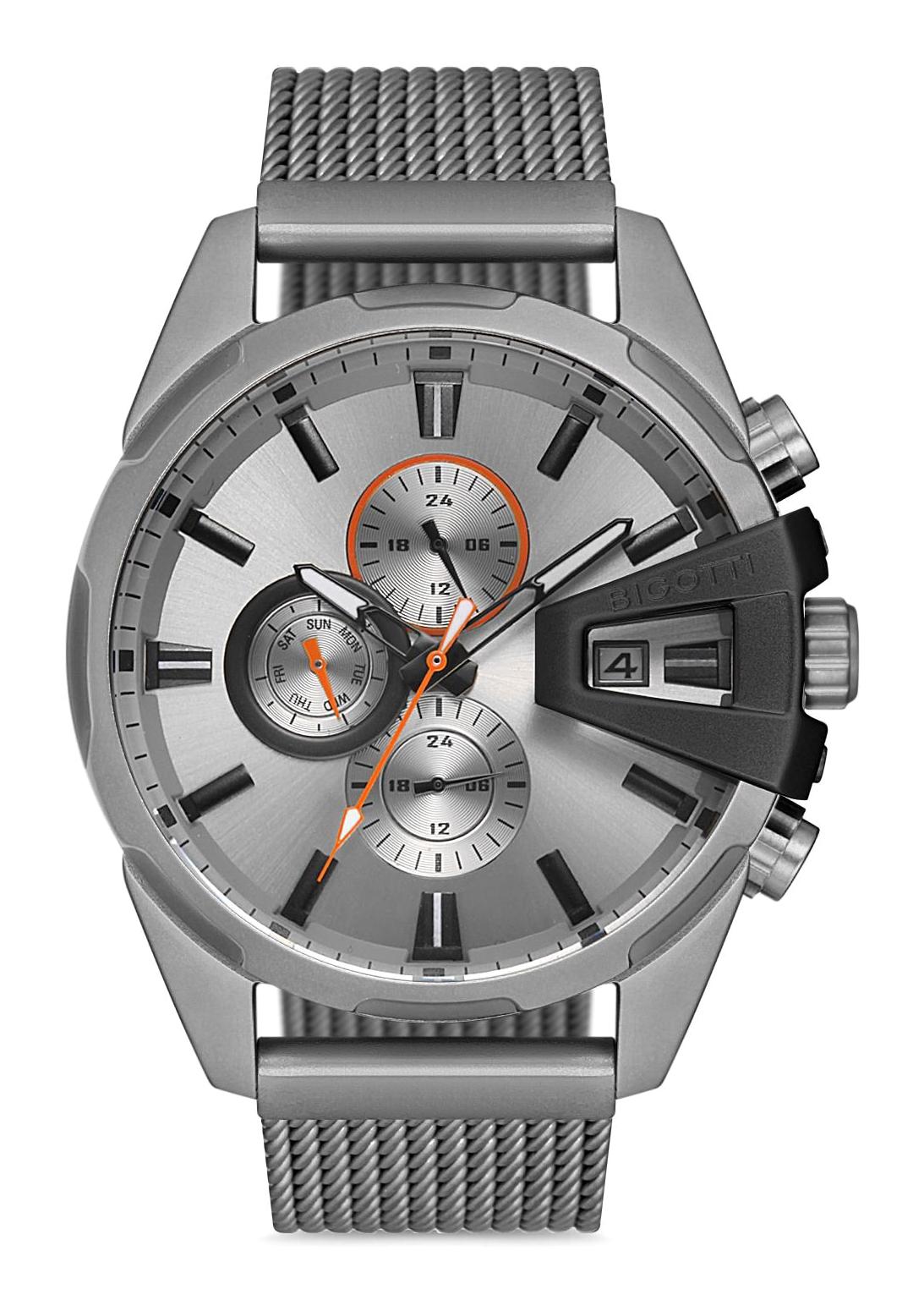 Bigotti BG.1.10175.6 Takvimli 40 mm Çelik-Hasır Kordon Analog Erkek Kol Saati