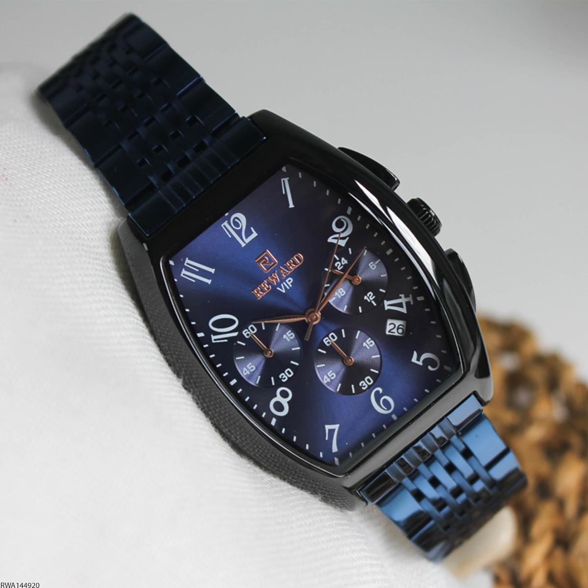 Reward RWA144920 Takvimli 40 mm Lacivert Çelik Kordon Analog Erkek Kol Saati