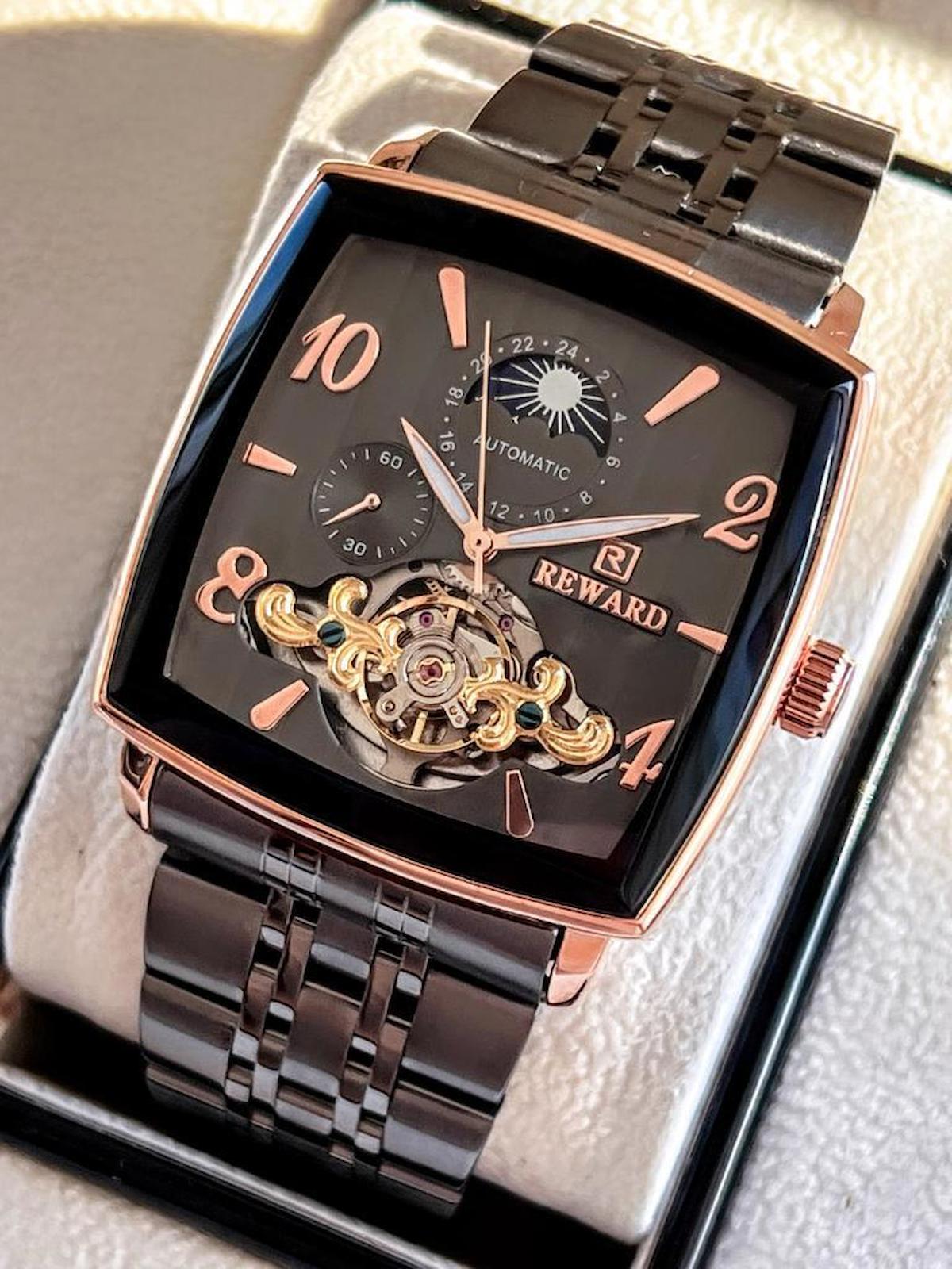 Reward RWD.24 44 mm Siyah Çelik Kordon Analog Erkek Kol Saati