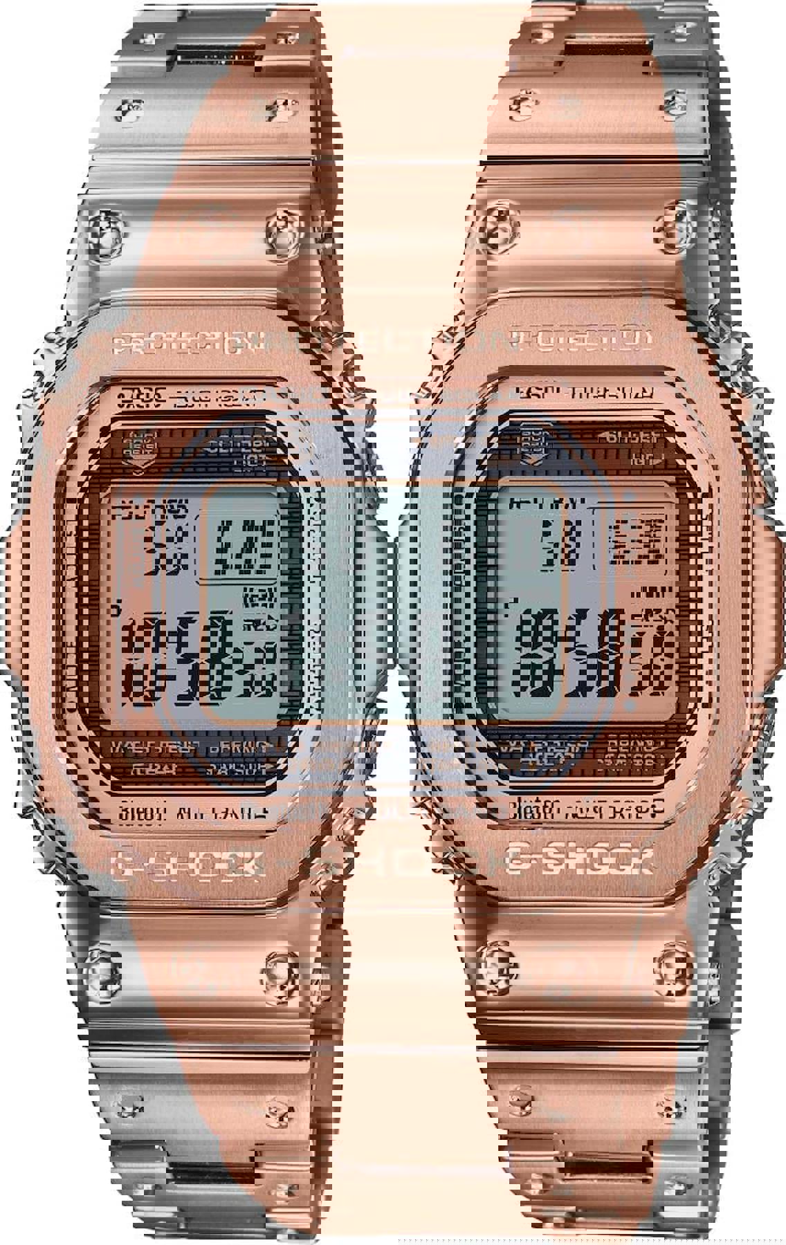 Casio GMW-B5000GD-4DR Takvimli 43.2 mm Pembe Çelik Kordon Analog Kol Saati