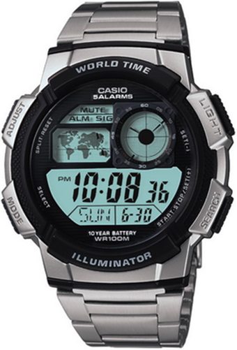 Casio AE-1000WD-1AVDF Takvimli 43 mm Çelik Kordon Dijital Erkek Kol Saati