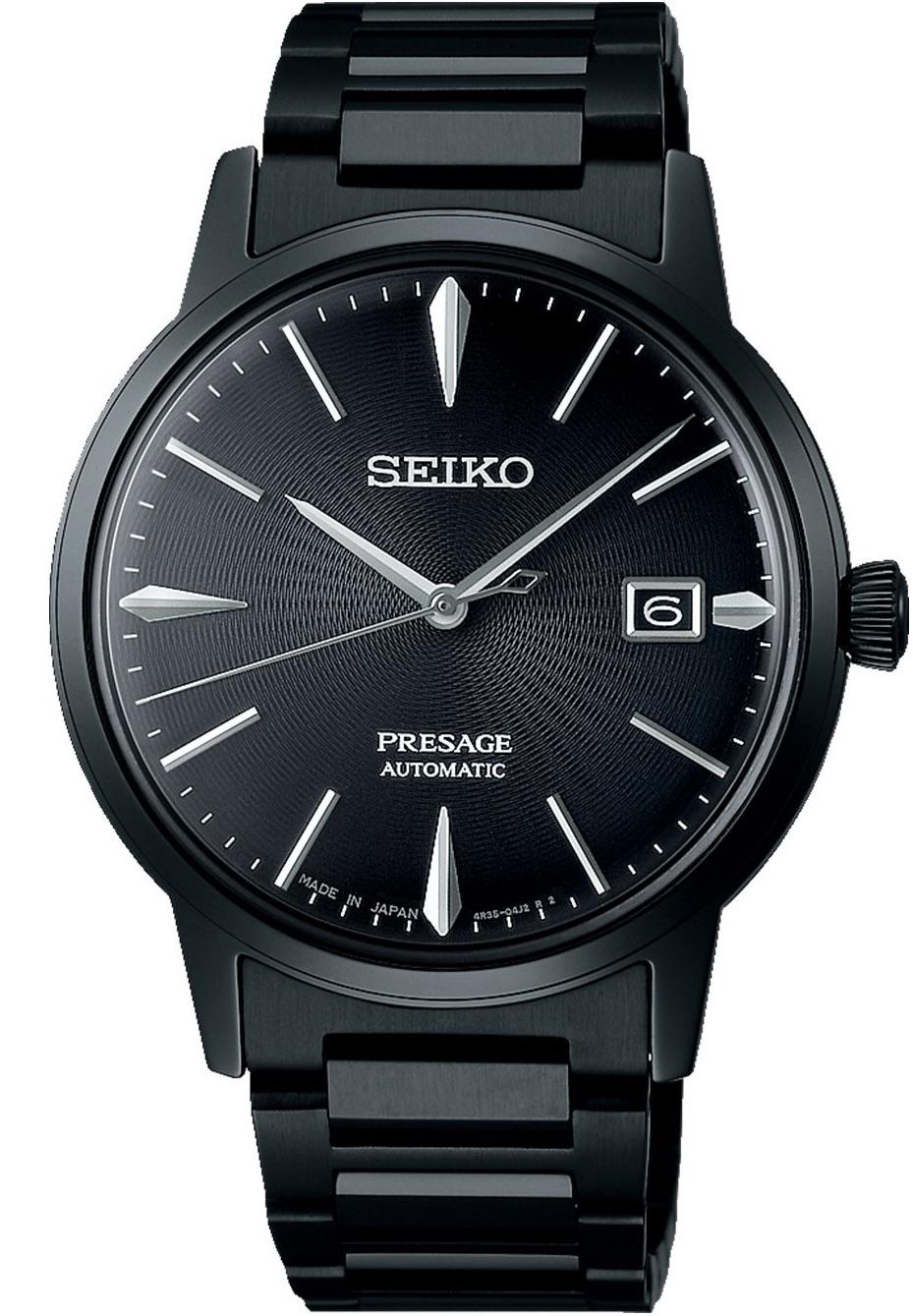 Seiko SRPJ15J Takvimli 40 mm Siyah Çelik Kordon Analog Erkek Kol Saati