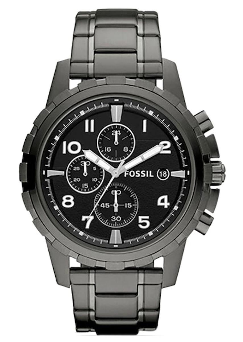 Fossil FS4721 Takvimli 45 mm Füme Çelik Kordon Analog Erkek Kol Saati