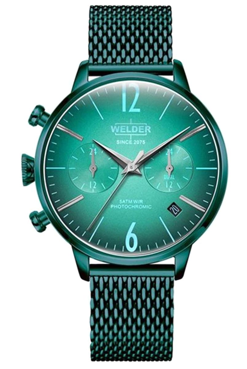 Welder Watch WWRC642 Pusulalı Takvimli 38 mm Yeşil Çelik Kordon Analog Erkek Kol Saati