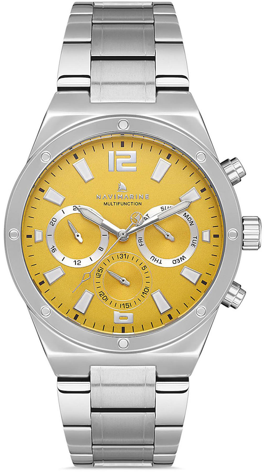 Navimarine NM135-04 Takvimli 41 mm Çelik Kordon Analog Kol Saati
