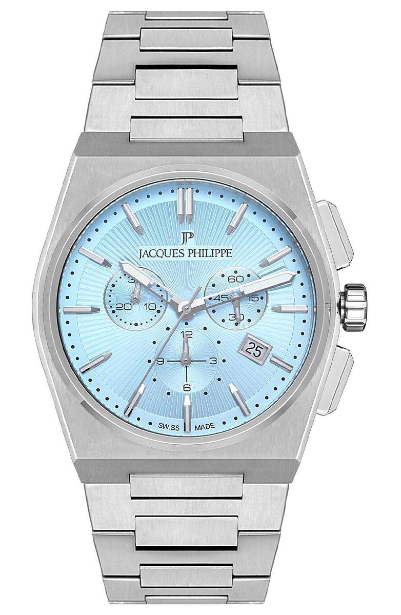 Jacques Philippe JPQGC41X6LB Takvimli 42 mm Çelik Kordon Analog Erkek Kol Saati