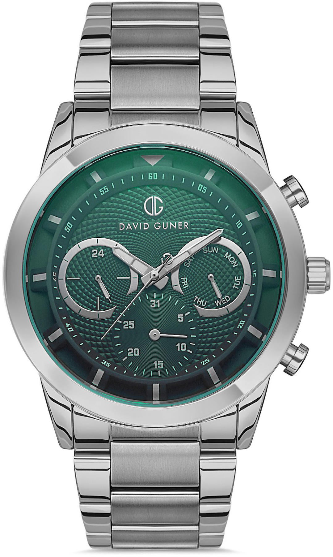 David Guner DG-8420GA-A10 Takvimli 42 mm Çelik Kordon Analog Kol Saati