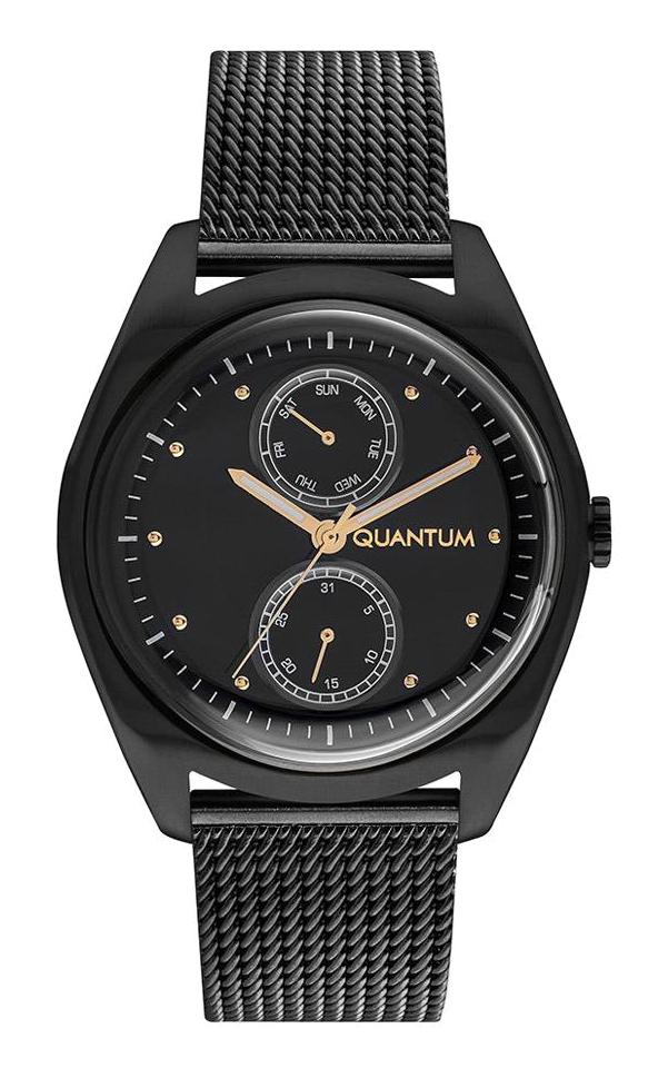 Quantum ADG917.650 Takvimli 45 mm Siyah Çelik Kordon Analog Erkek Kol Saati
