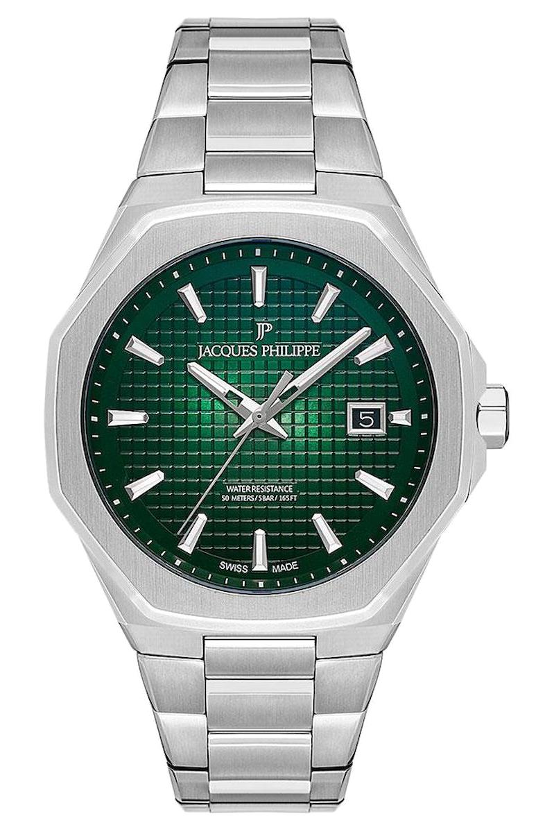 Jacques Philippe JPQGS3813X6 Takvimli 42 mm Çelik Kordon Analog Erkek Kol Saati