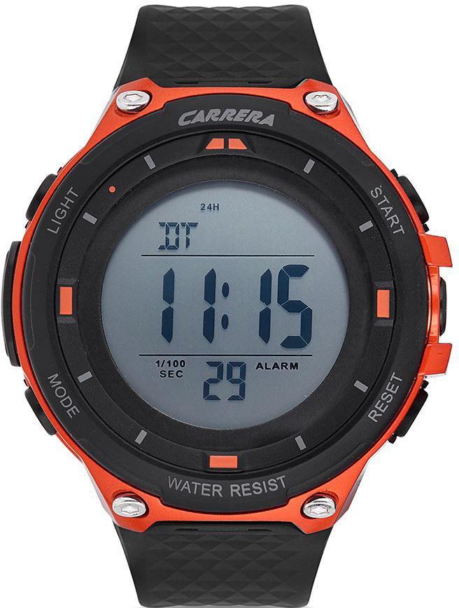 Carrera CRR-M14SK41-DI01 Takvimli 57 mm Siyah Silikon Kordon Dijital Kol Saati