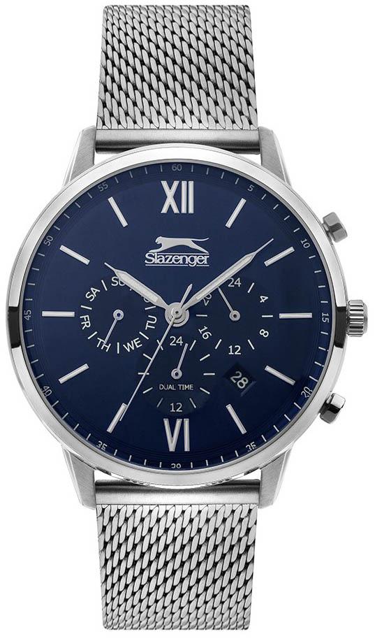 Slazenger SL.09.1737.2.07 Takvimli 44 mm Çelik Kordon Analog Erkek Kol Saati