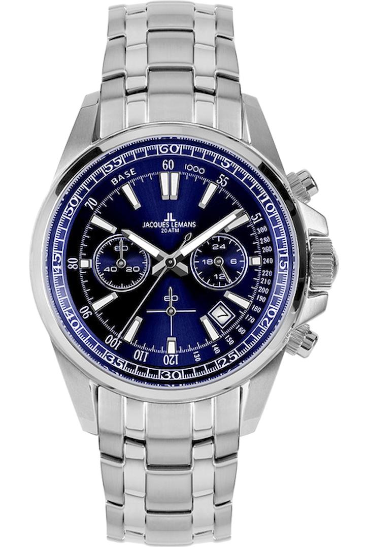 Jacques Lemans LİVERPOOL 1-2117K Pusulalı Takvimli 44 mm Çelik Kordon Analog Erkek Kol Saati