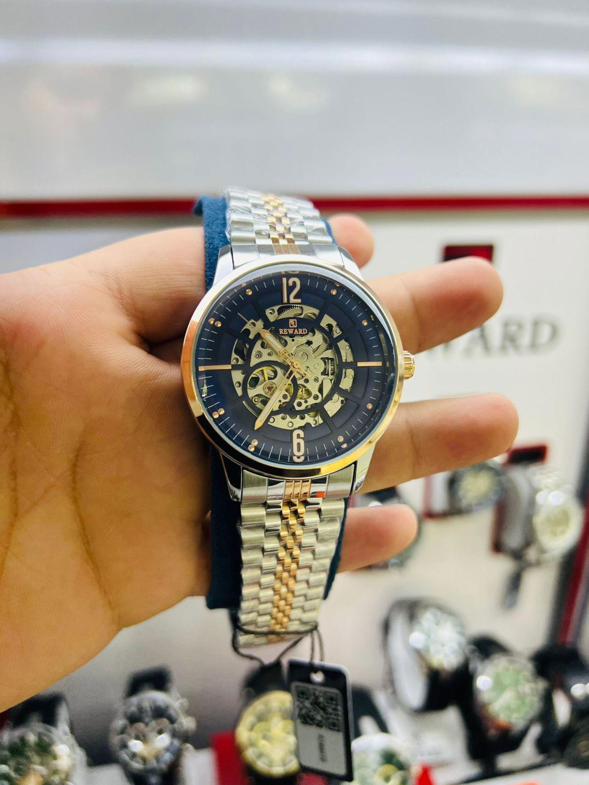 Reward YD97456.F4 44 mm Gri-Rose Gold Metal Kordon Analog Erkek Kol Saati