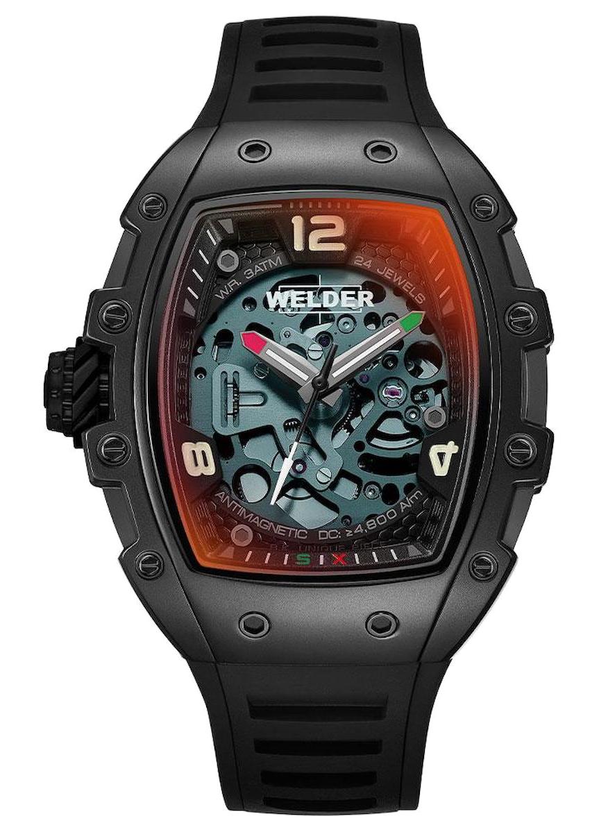 Welder Watch WRT1005-R 44 mm Siyah Silikon Kordon Analog Erkek Kol Saati