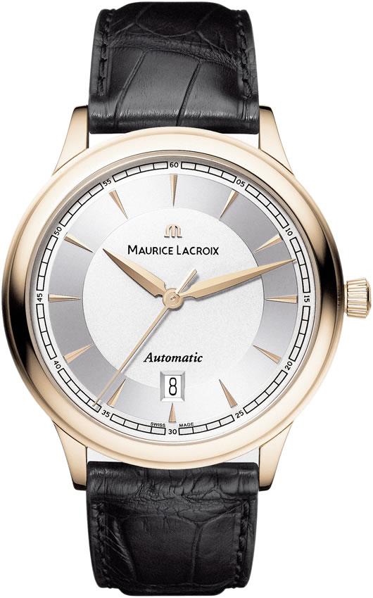 Maurice Lacroix LC6008-PG101-130 Takvimli 44 mm Siyah Deri Kordon Analog Kol Saati