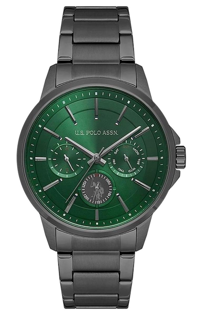 U.S. Polo Assn USPA1000B-06 Takvimli 44 mm Füme Çelik Kordon Analog Erkek Kol Saati