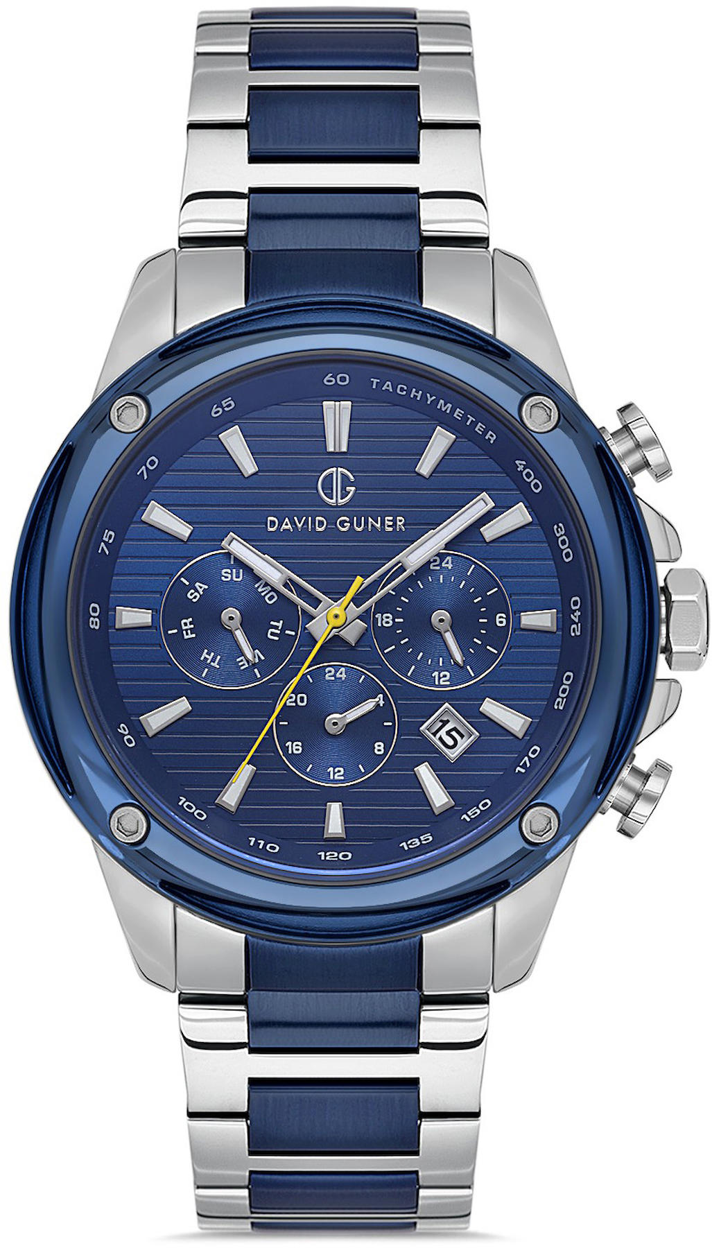 David Guner DG-8625GA-L3 Takvimli 42 mm Metal Kordon Analog Kol Saati