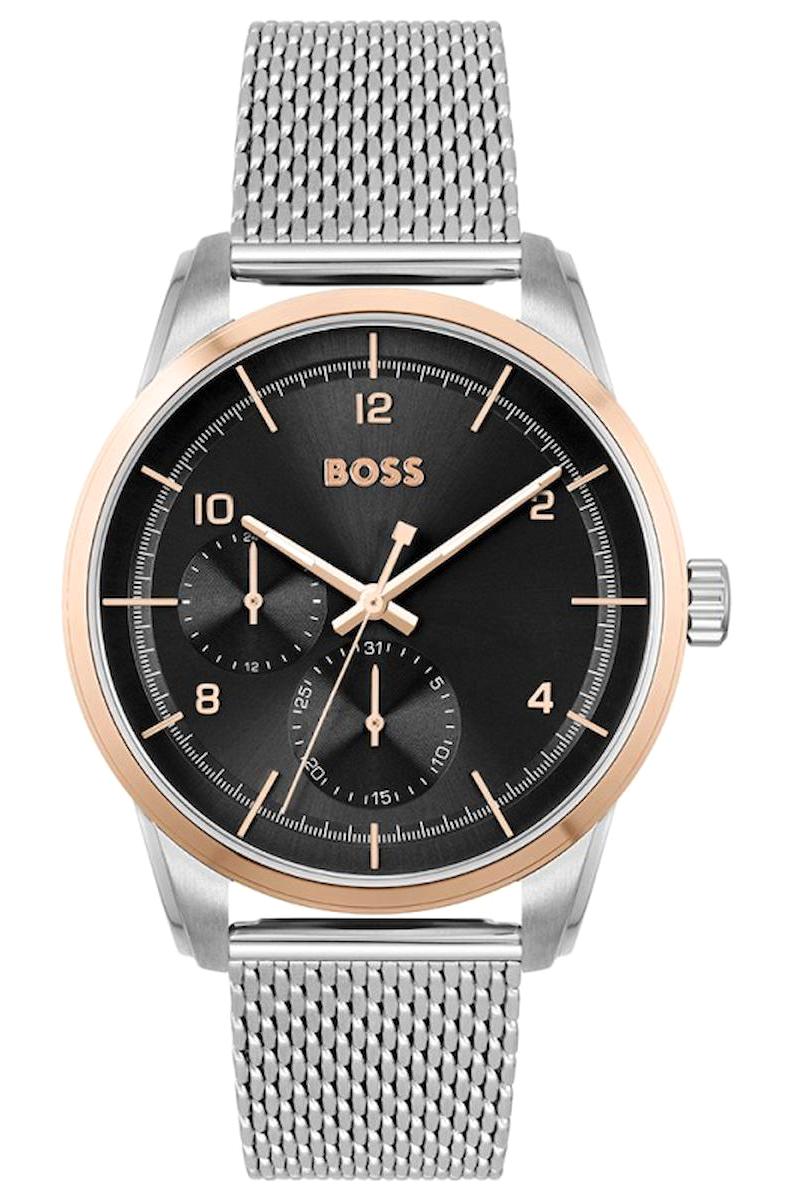 Hugo Boss HB1513961 Pusulalı Takvimli 42 mm Çelik Kordon Analog Erkek Kol Saati