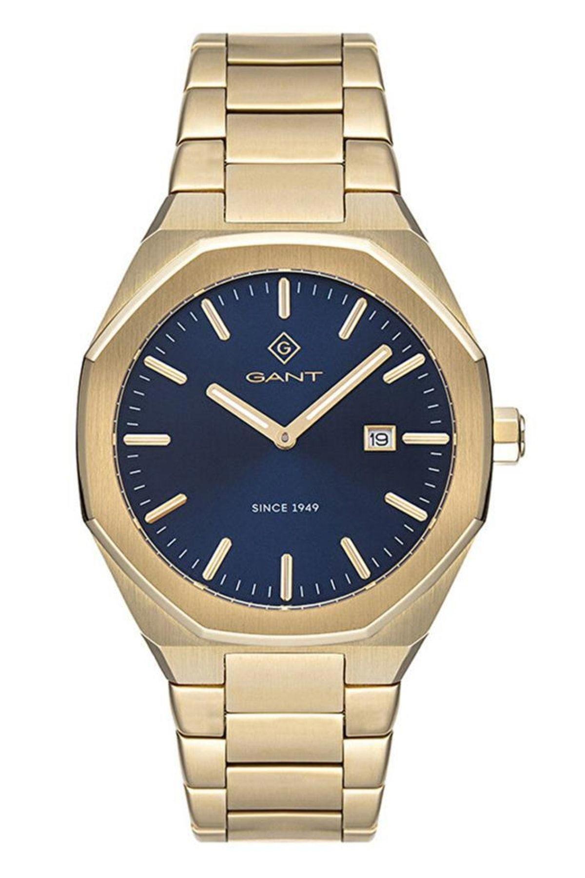 Gant G151004 Takvimli 41 mm Altın Çelik Kordon Analog Erkek Kol Saati