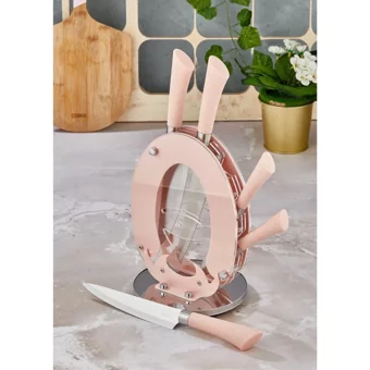 Cooker 1373 6 Parça Çelik Bıçak Seti - Rose-88 - Rose
