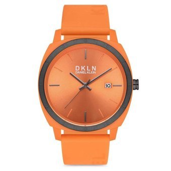 Daniel Klein DK.1.12650.6 Takvimli Turuncu Silikon Kordon Analog Kol Saati