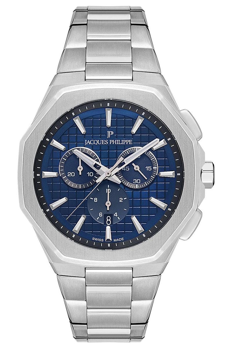 Jacques Philippe JPQGC391336 Takvimli 44 mm Çelik Kordon Analog Erkek Kol Saati