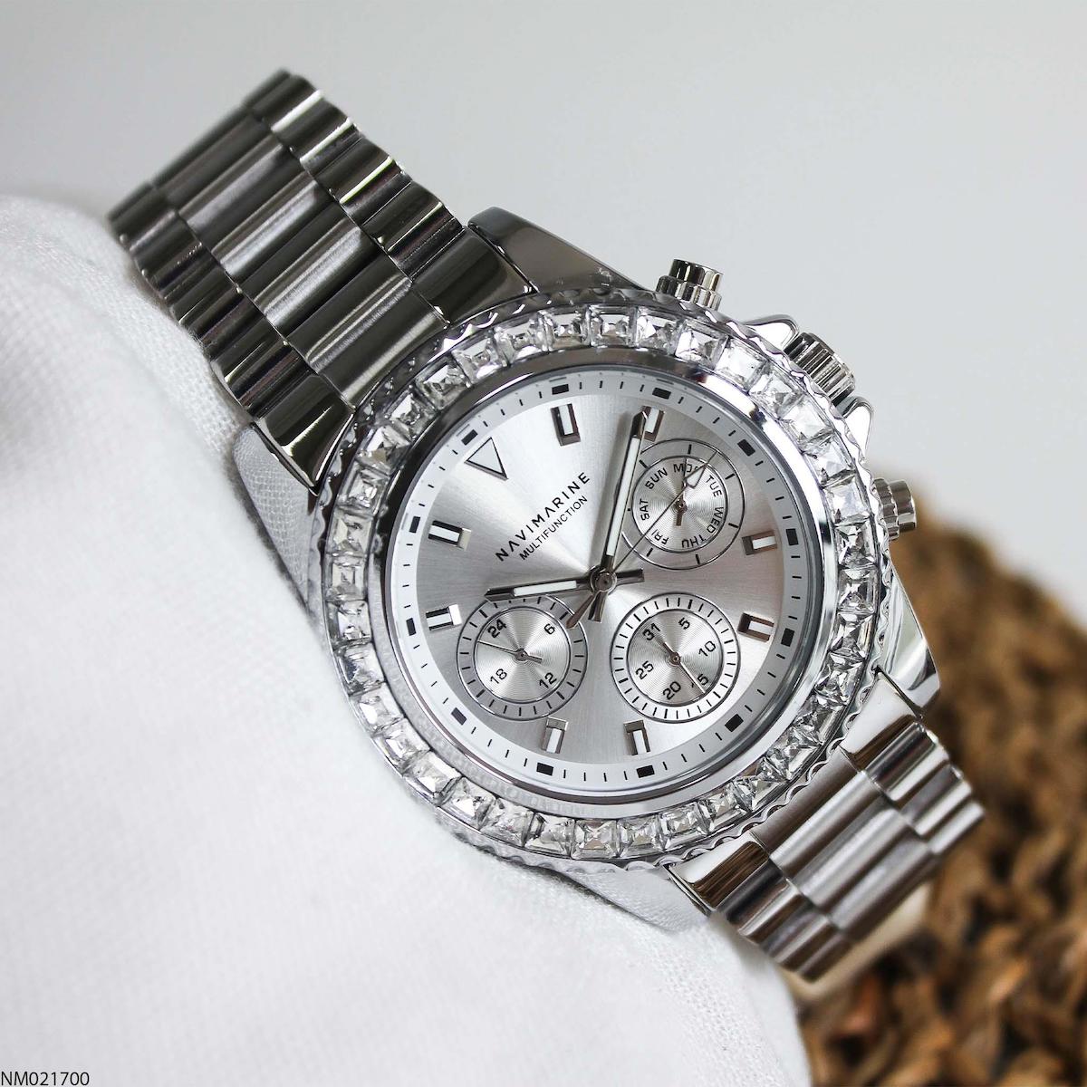 Navimarine NM021700 Takvimli 45 mm Çelik Kordon Analog Erkek Kol Saati