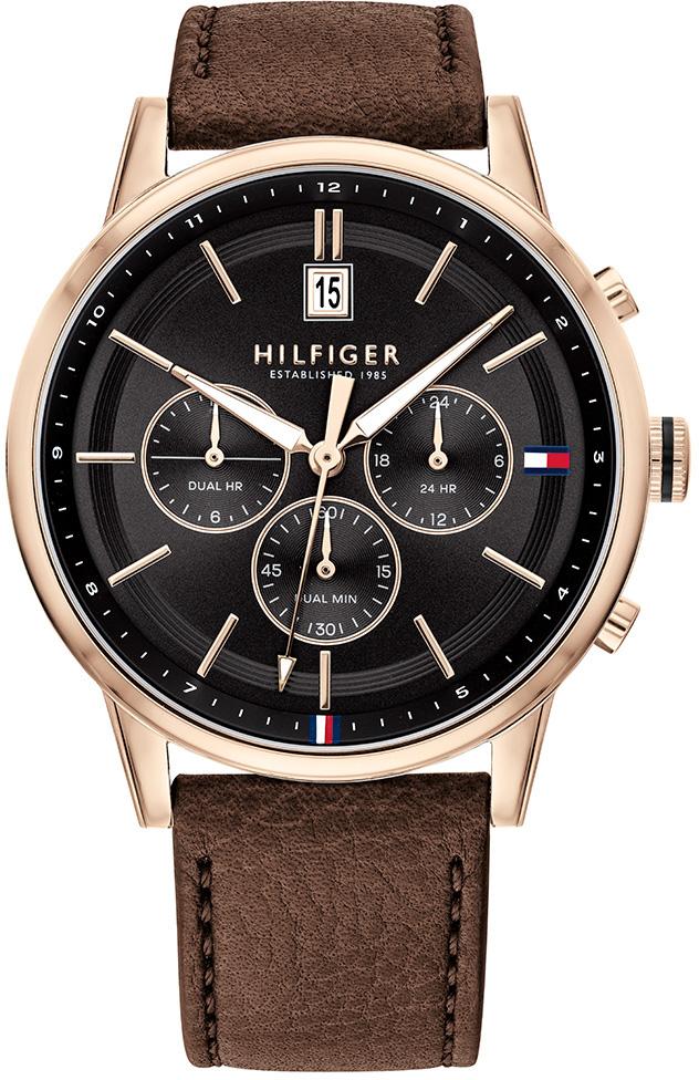 Tommy Hilfiger TH1791631 Takvimli 42 mm Kahverengi Deri Kordon Analog Kol Saati