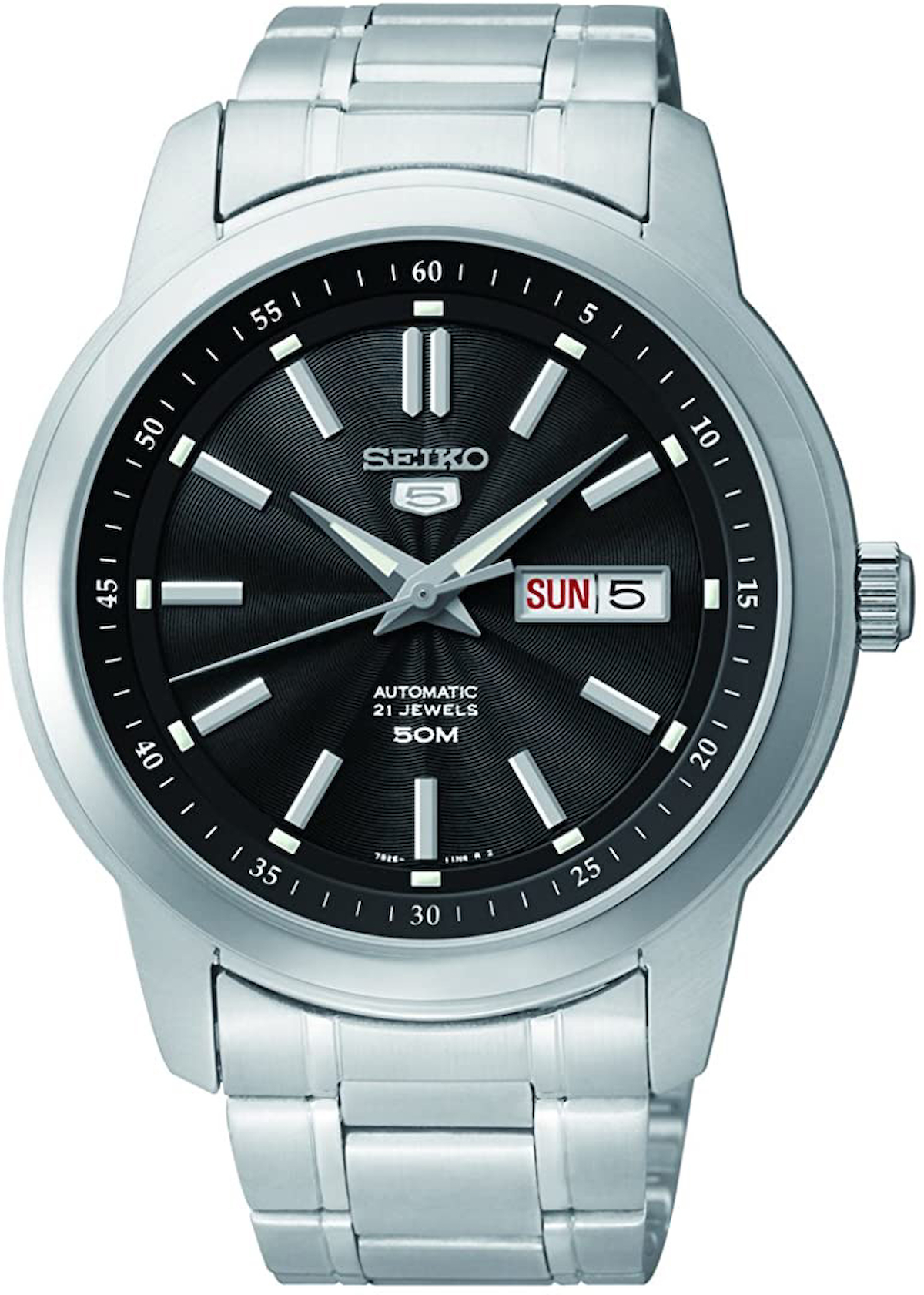 Seiko SNKM87K Takvimli 43 mm Çelik Kordon Analog Kol Saati
