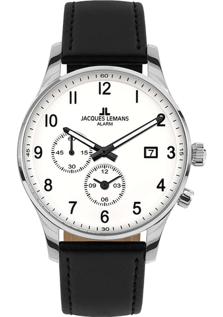 Jacques Lemans LONDON 1-2125B Takvimli 40 mm Siyah Çelik Kordon Analog Erkek Kol Saati