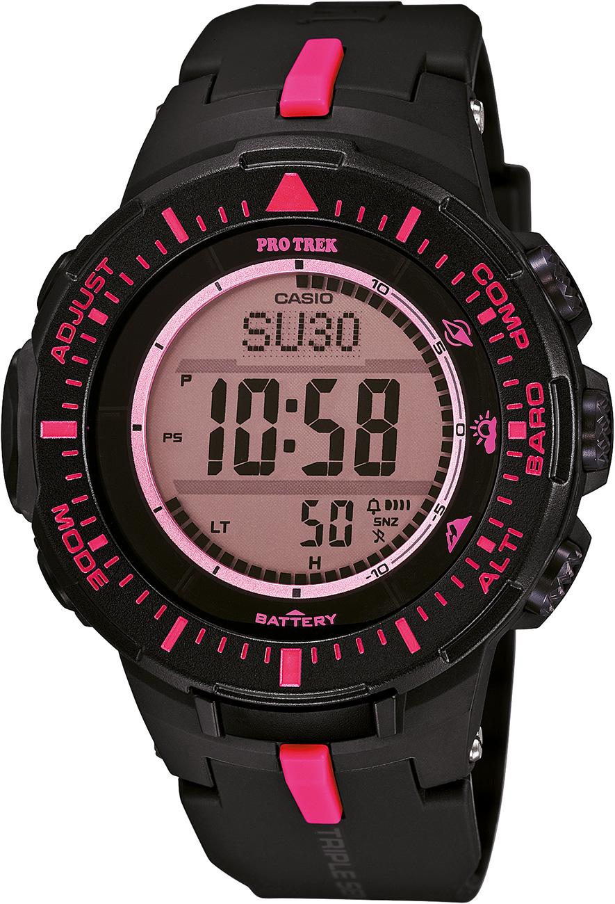 Casio PRG-300-1A4 Takvimli Siyah Silikon Kordon Dijital Kol Saati
