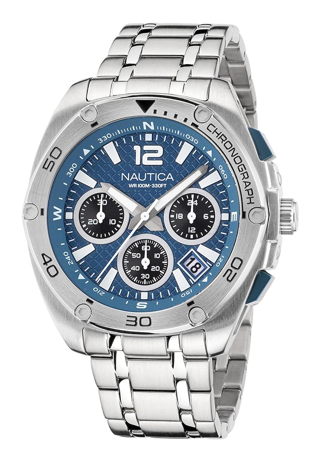 Nautica NAPTCS301 Takvimli 43 mm Çelik Kordon Analog Erkek Kol Saati