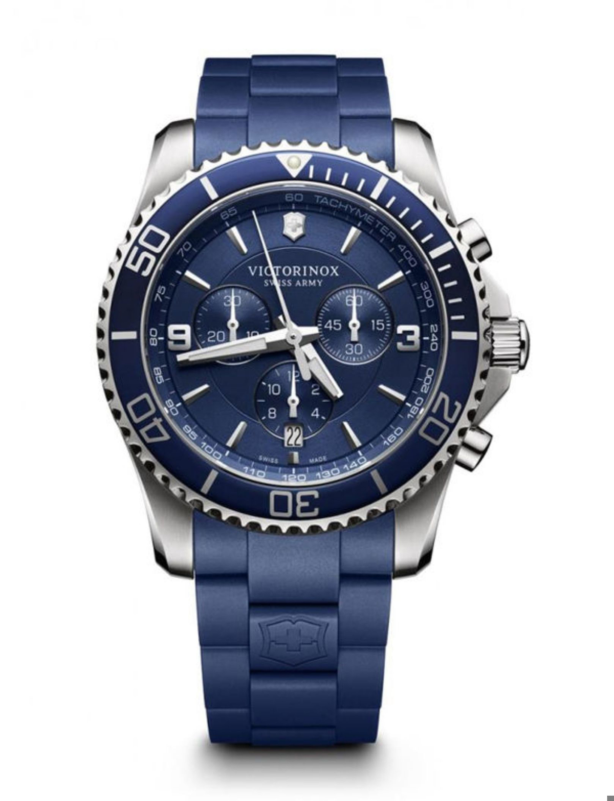 Victorinox Swiss Army 241690 Pusulalı Takvimli 43 mm Lacivert Kauçuk Kordon Analog Kol Saati