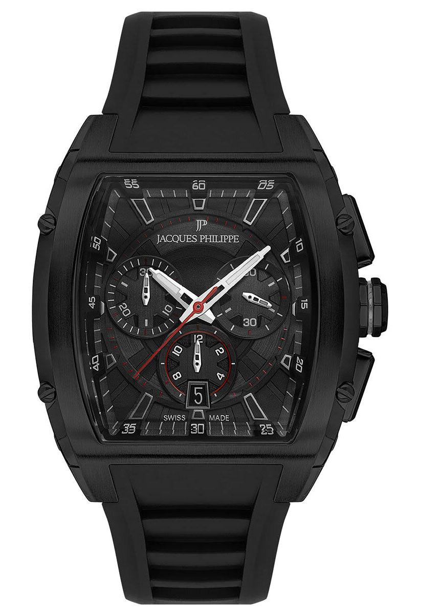 Jacques Philippe JPQGC464411 Pusulalı Takvimli 42 mm Siyah Plastik Kordon Analog Erkek Kol Saati