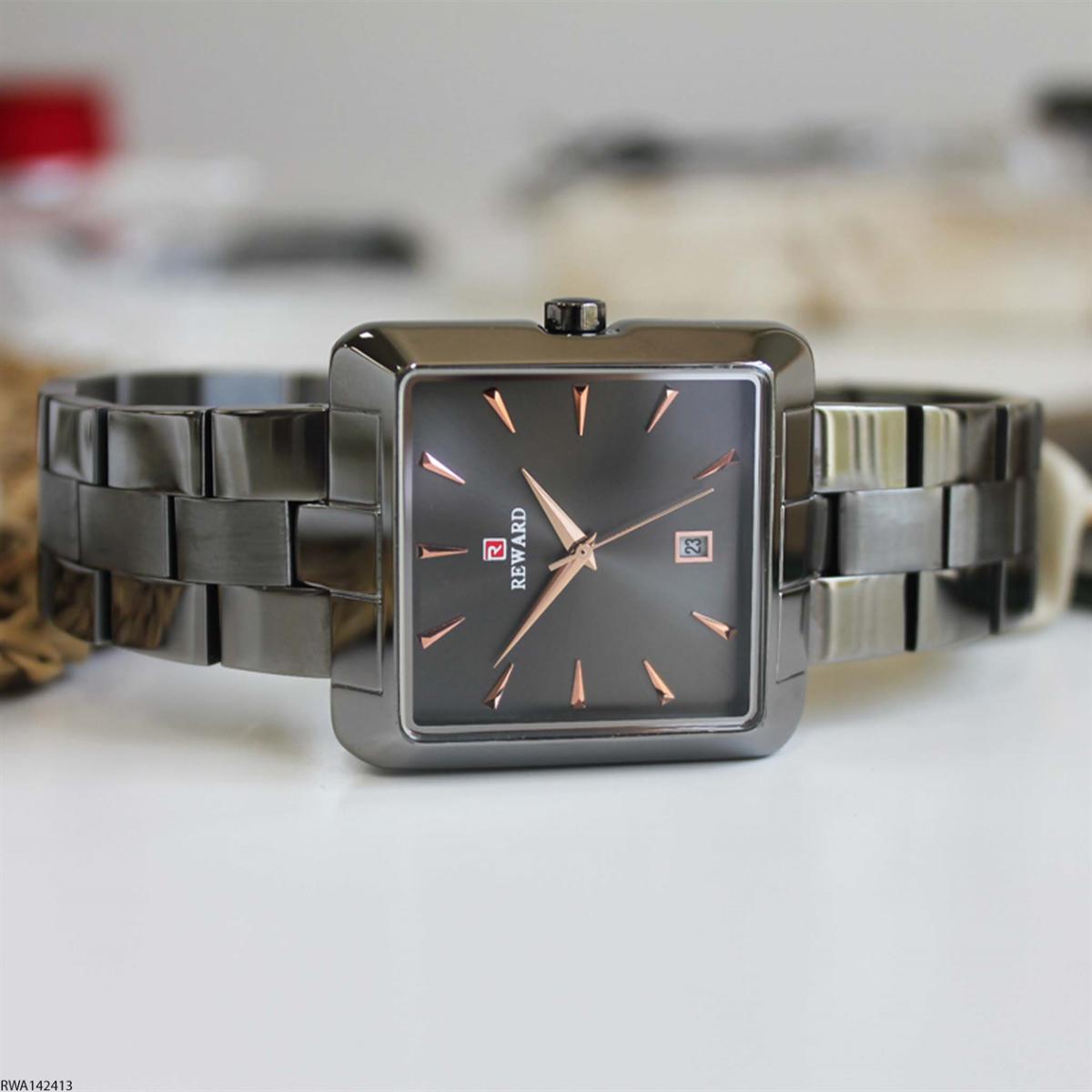 Reward RWA142413 Takvimli 37 mm Füme Metal Kordon Analog Erkek Kol Saati