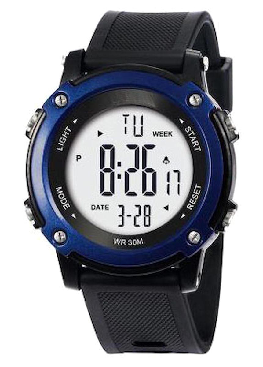 Chrono CHR773 Alarmlı Kronometreli Takvimli 44 mm Siyah Silikon Kordon Dijital Erkek Kol Saati