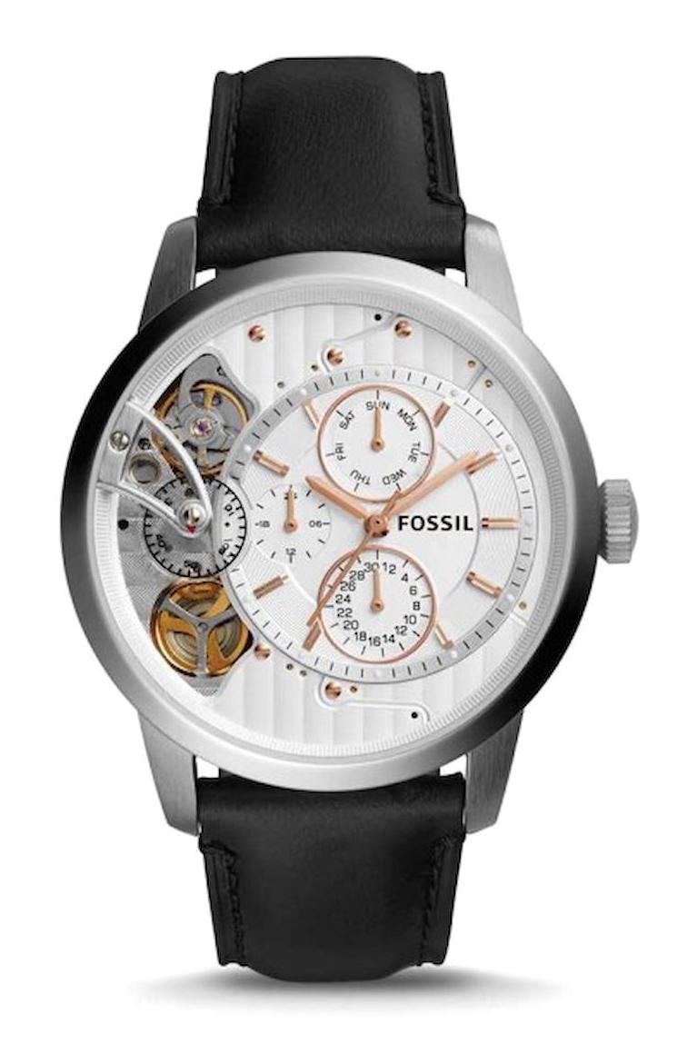 Fossil FME1164 Takvimli 44 mm Siyah Deri Kordon Analog Erkek Kol Saati
