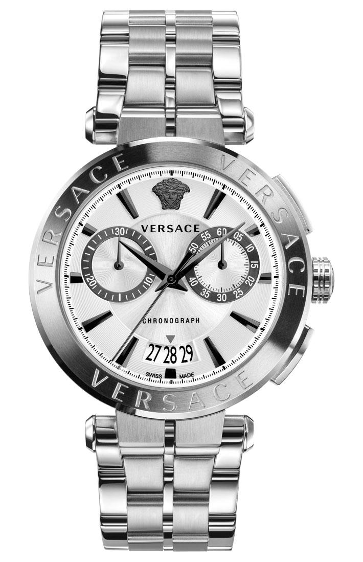 Versace VRSCVE1D00319 Takvimli 45 mm Çelik Kordon Analog Erkek Kol Saati