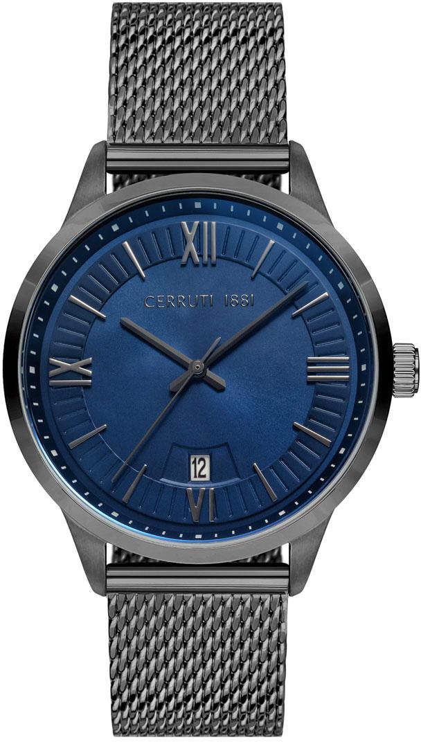 Cerruti 1881 CRA23804 Takvimli 43 mm Çelik Kordon Analog Erkek Kol Saati