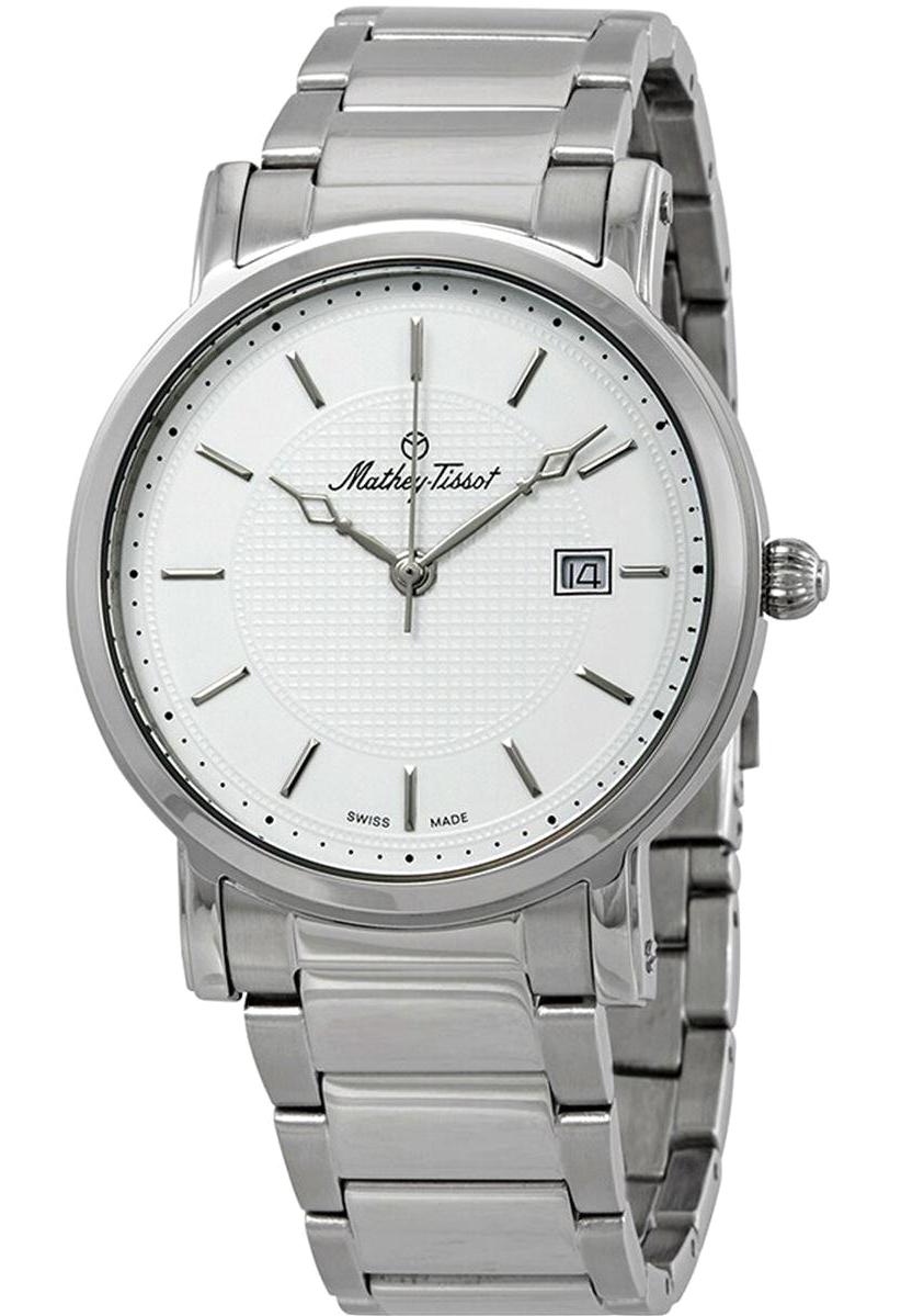 Mathey-Tissot HB611251M Takvimli 42 mm Çelik Kordon Analog Kol Saati