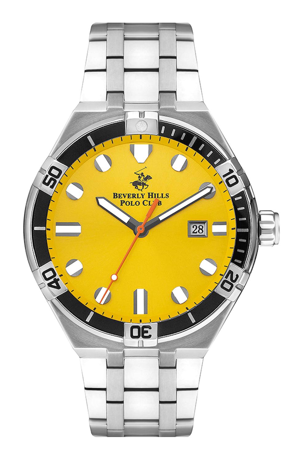 Beverly Hills Polo Club BP3404X380 Takvimli Metal Kordon Analog Erkek Kol Saati