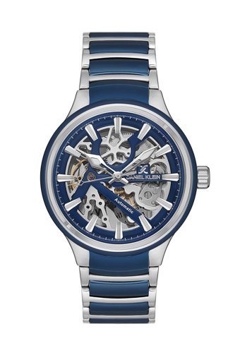 Daniel Klein DK.1.13657.3 Takvimli 42 mm Gri-Lacivert Çelik Kordon Analog Kol Saati