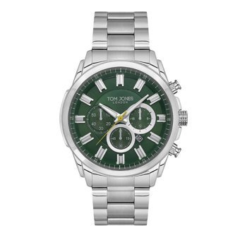 Tom Jones TOMJ-1-1331-04 Pusulalı Takvimli 44 mm Metal Kordon Analog Erkek Kol Saati