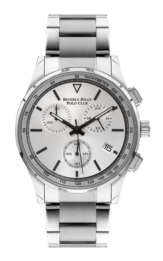 Beverly Hills Polo Club BP3214 Takvimli 43 mm Çelik Kordon Analog Erkek Kol Saati