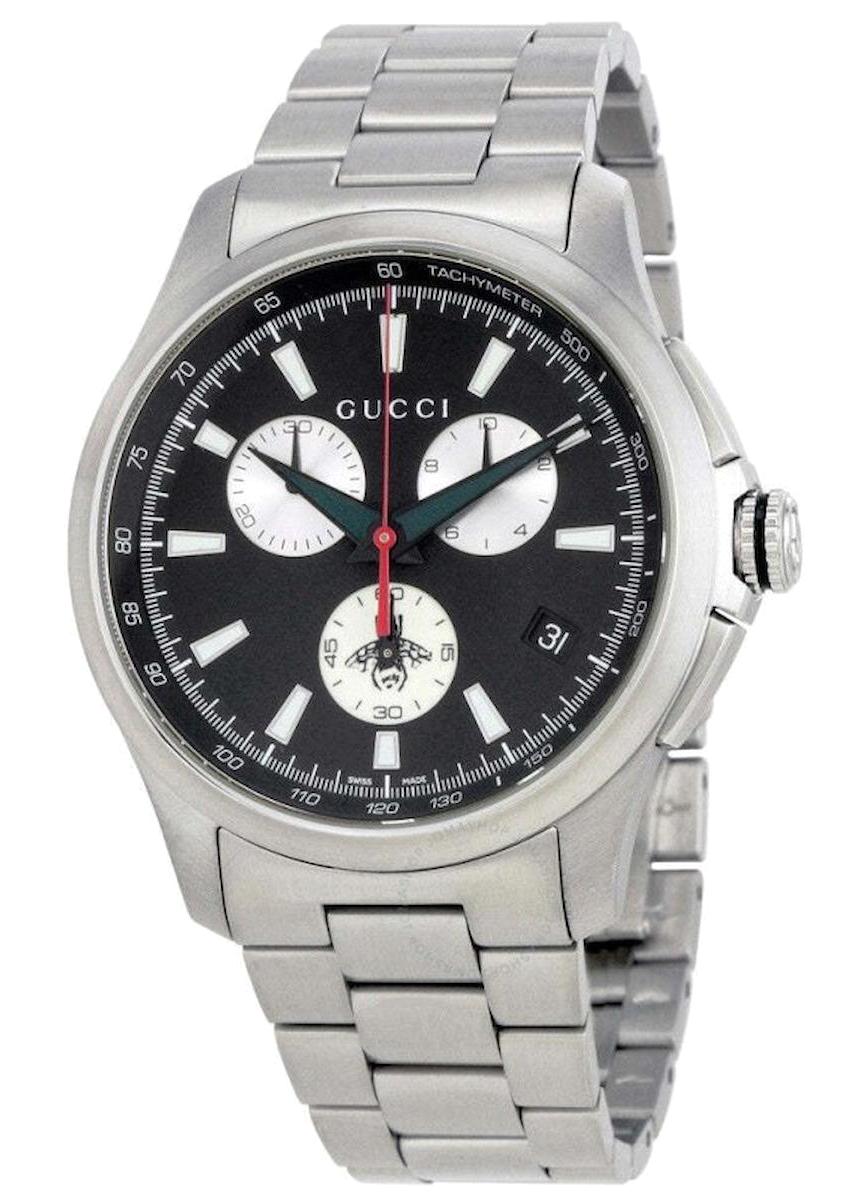 Gucci YA126267 Takvimli 42 mm Çelik Kordon Analog Erkek Kol Saati
