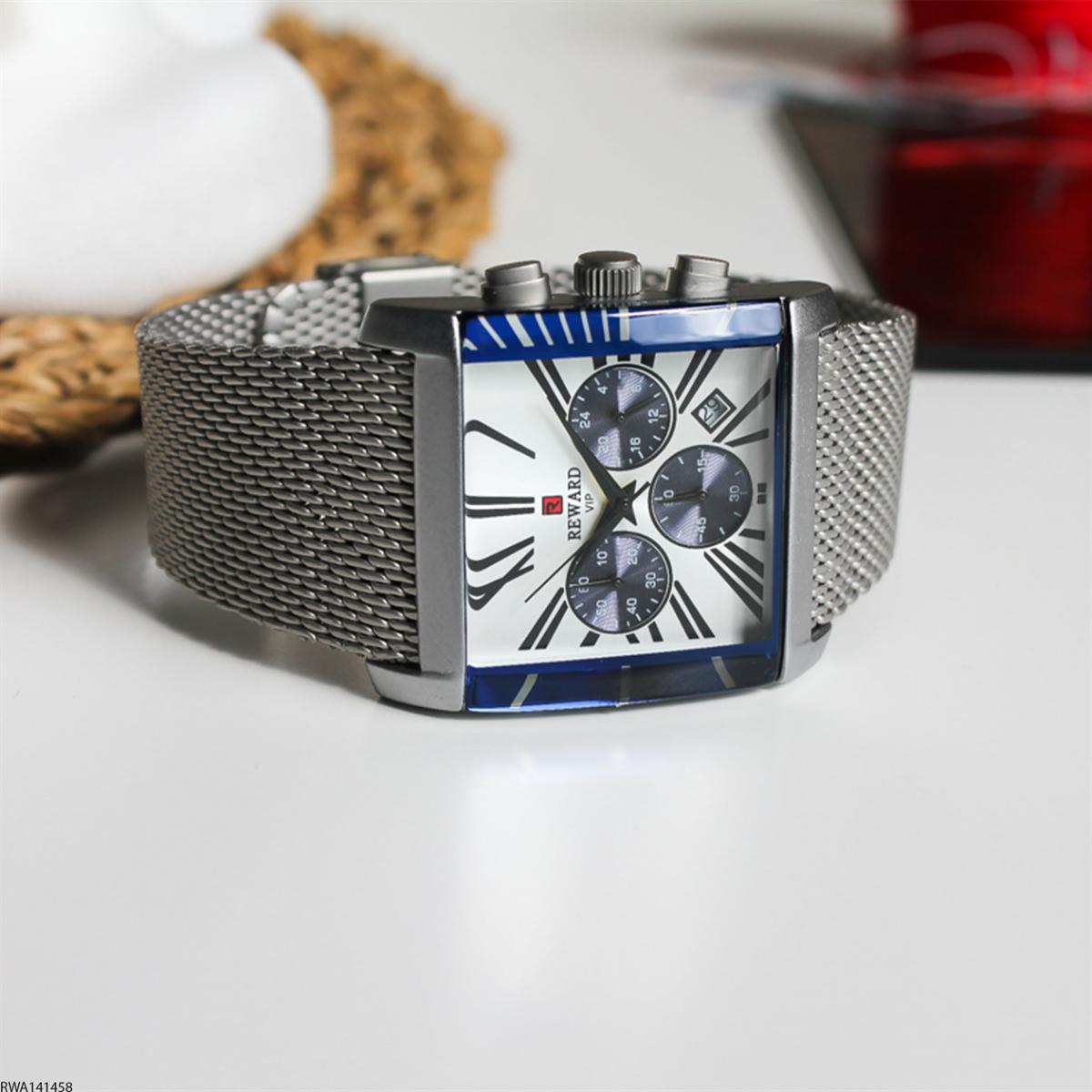 Reward RWA141458 Takvimli 37 mm Metal Kordon Analog Erkek Kol Saati