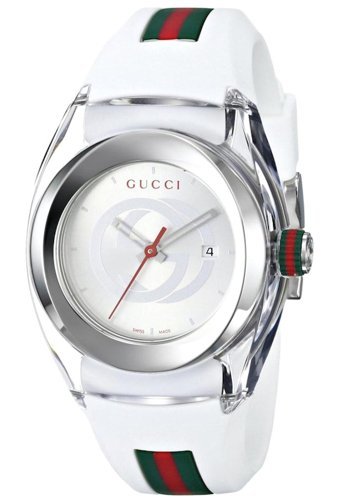 Gucci YA137302 Takvimli 45 mm Çok Renkli Silikon Kordon Analog Erkek Kol Saati