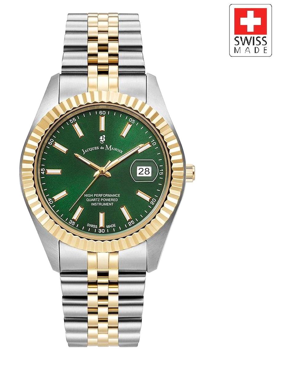 Jacques Du Manoir JWN01703 Takvimli 40 mm Altın-Çelik Kordon Analog Erkek Kol Saati