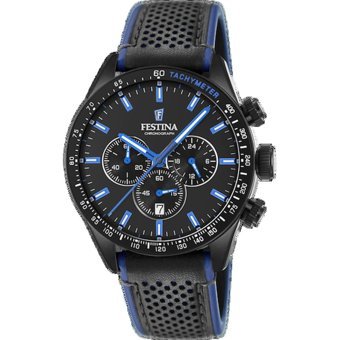 Festina F20359/3 Takvimli 44 mm Siyah Deri Kordon Analog Erkek Kol Saati