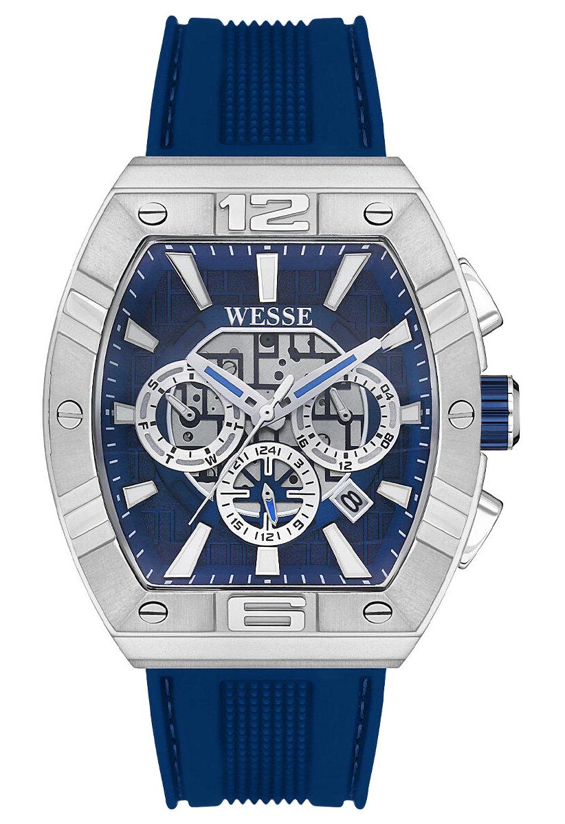 Wesse WWG402205 Pusulalı Takvimli 41 mm Lacivert Silikon Kordon Analog Erkek Kol Saati